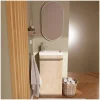 Mob-In Meuble lave-mains sur pieds JOHANN décor chêne + vasque + robinet + miroir