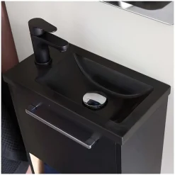 Mob-In Meuble lave-mains suspendu avec niche et vasque résine 53x40cm* Lave-Mains