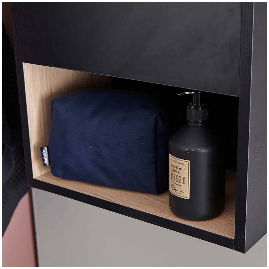 Mob-In Meuble lave-mains suspendu avec niche et vasque résine 53x40cm* Lave-Mains