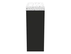 Homesight Meuble lave-mains suspendu noir mat l.44 cm Imandra + plan vasque terrazzo, GoodHome* Lave-Mains
