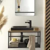 Mob-In Meuble lave-mains WILO grande largeur avec vasque résine 60cm* Lave-Mains