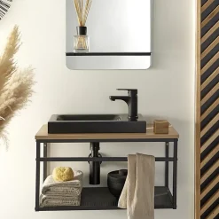 Mob-In Meuble lave-mains WILO grande largeur avec vasque résine 60cm* Lave-Mains