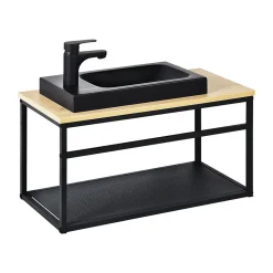 Mob-In Meuble lave-mains WILO grande largeur avec vasque résine 60cm* Lave-Mains