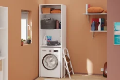 Parisot Meuble machine à laver Londy l.64,2 x H. 203,2 x P. 64,2 cm* Rangement Buanderie|Meuble Buanderie