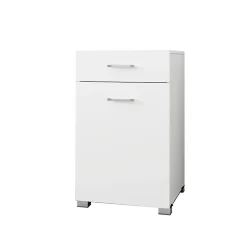 Ml-Design Meuble panier à linge salle de bain armoire toilette MDF mélamine 50x78,5x45 cm
