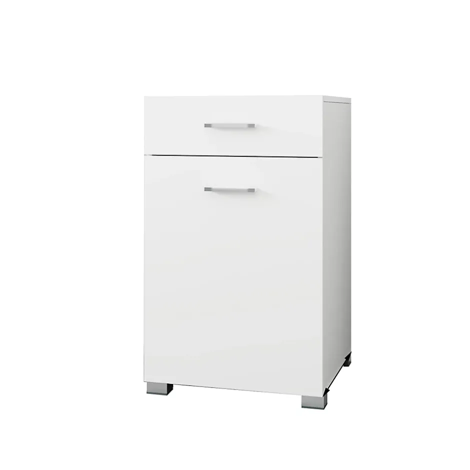 Ml-Design Meuble panier à linge salle de bain armoire toilette MDF mélamine 50x78,5x45 cm