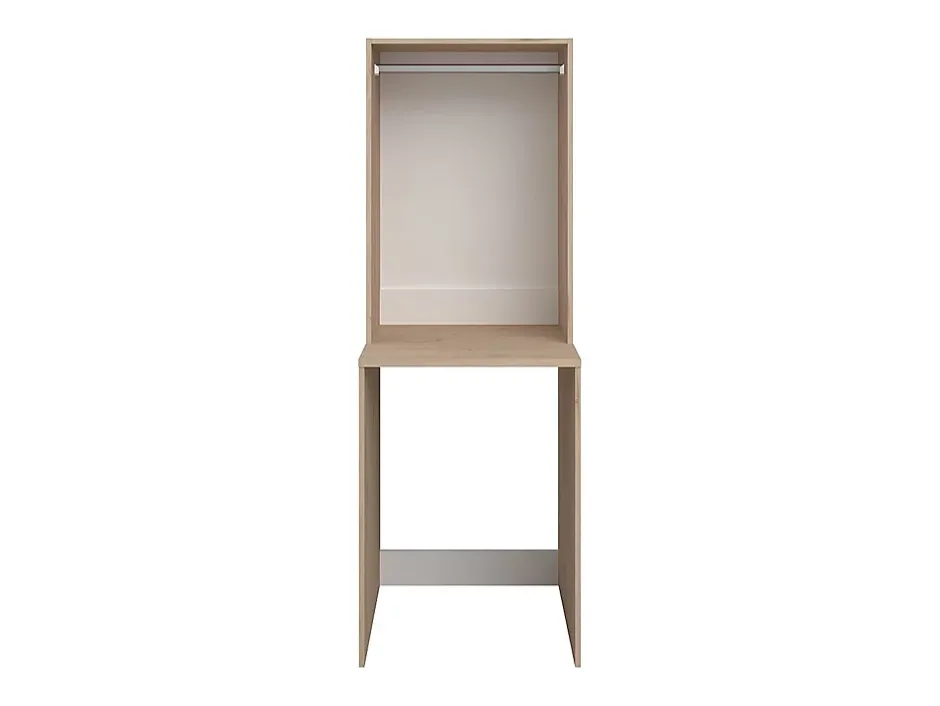 Vente-unique Meuble pour 2 machines à laver avec étagères, penderie et placards - Naturel clair et blanc - L176 x H184 x P66 cm - ERKANO* Meuble Buanderie