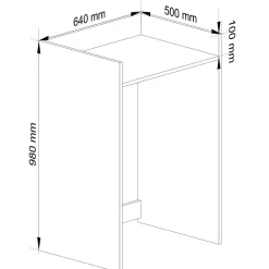 Akord Furniture Factory Meuble pour lave-linge AKORD FIN Chêne Sonoma 64 cm 1 étagère 64x50x98 cm