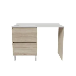 Cuisibane Meuble pour lave-linge IDEA, plan vasque déportée 124 cm x 65 cm- Bois- Vasque à gauche* Meuble Vasque