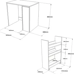 Pier Import Meuble pour machine à laver blanc avec rangement MARFA* Armoire De Salle De Bains