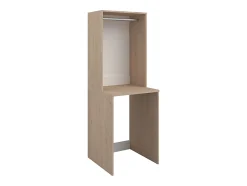 Vente-unique Meuble pour machine à laver avec penderie - Naturel clair - L65 x H184 cm - ERKANO* Meuble Buanderie