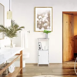 Mobili Rebecca Meuble pour Salle de Bains en MDF Blanc avec étagères Rebecca Mobili