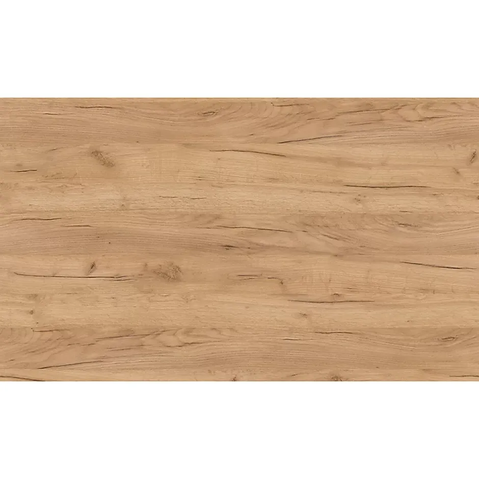 Planète Bain Meuble salle de bain - 100 cm - avec plan vasque - Effet chêne brut - A suspendre - KARAIB