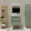 Planète Bain Meuble salle de bain 60 cm pour vasque à poser - Vert mat - A suspendre - Karaib 2