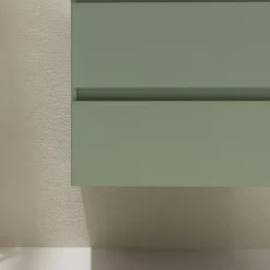 Planète Bain Meuble salle de bain 60 cm pour vasque à poser - Vert mat - A suspendre - Karaib 2