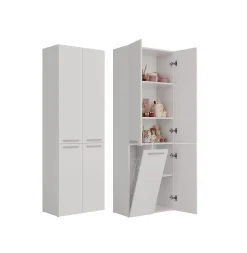 3xE Living Meuble salle de bain, 174 x 30 x 60 cm, blanc mat