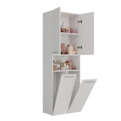 3xE Living Meuble salle de bain, 174 x 30 x 60 cm, blanc mat