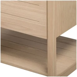Mob-In Meuble salle de bain Chêne 70 cm ATOLL + Vasque carrée 36 cm* Ensemble Meuble De Salle De Bains