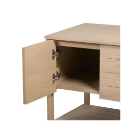 Mob-In Meuble salle de bain Chêne 70 cm ATOLL + Vasque carrée 36 cm* Ensemble Meuble De Salle De Bains