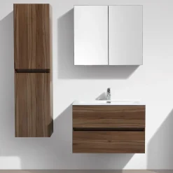 Stano Meuble salle de bain design simple vasque SIENA largeur 80 cm noyer