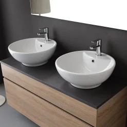 Kiamami Valentina Meuble Salle De Bain En Chêne Naturel 120Cm Avec Miroir 120X60 - Sole* Ensemble Meuble De Salle De Bains