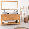 Wanda Collection Meuble salle de bain en teck Megève 140 cm