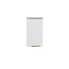 Meublorama Meuble salle de bain ERMANO Chene clair et blanc brillant 35x70 cm 1 porte Meuble suspendu