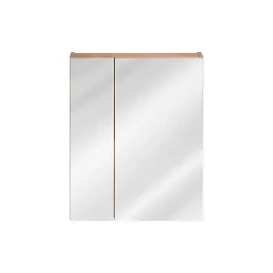 Stellameuble Meuble salle de bain miroir CAPRI OAK* Meuble Sous Lavabo