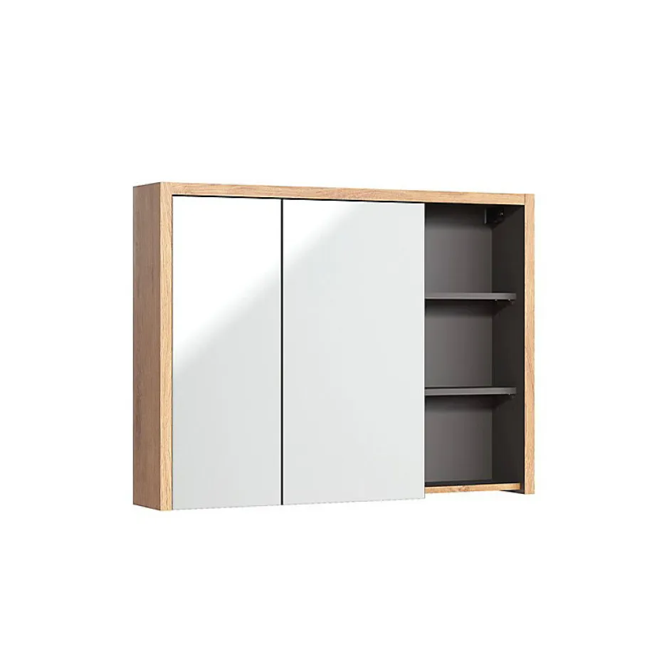Stellameuble Meuble salle de bain miroir DEVON