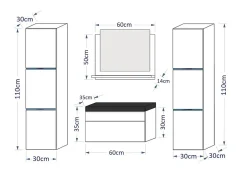 Autres Meuble salle de bain PERRI NOIR