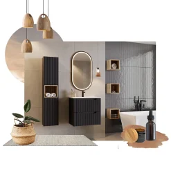 Stellameuble Meuble salle de bain porte NOVA