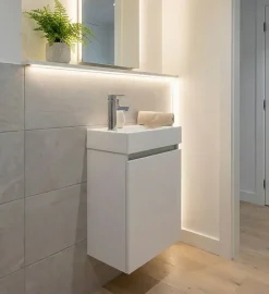 Top Bath Meuble Salle de Bains avec vasque/lavabo lave mains à suspendre Bahamas 40 Blanc