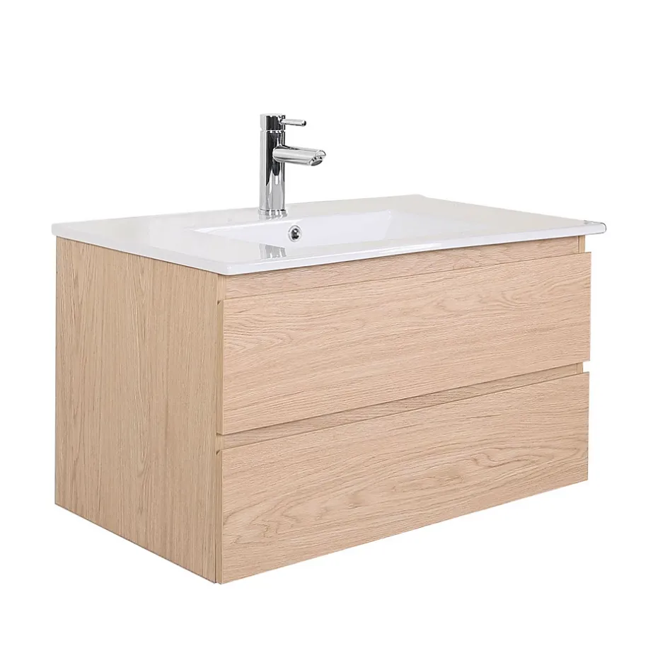 Mob-In Meuble simple vasque 80cm + vasque SORRENTO* Meuble Vasque
