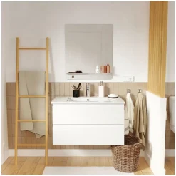 Mob-In Meuble simple vasque 80cm + vasque SORRENTO* Meuble Vasque