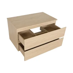 Mob-In Meuble simple vasque SORRENTO décor chêne 80 cm