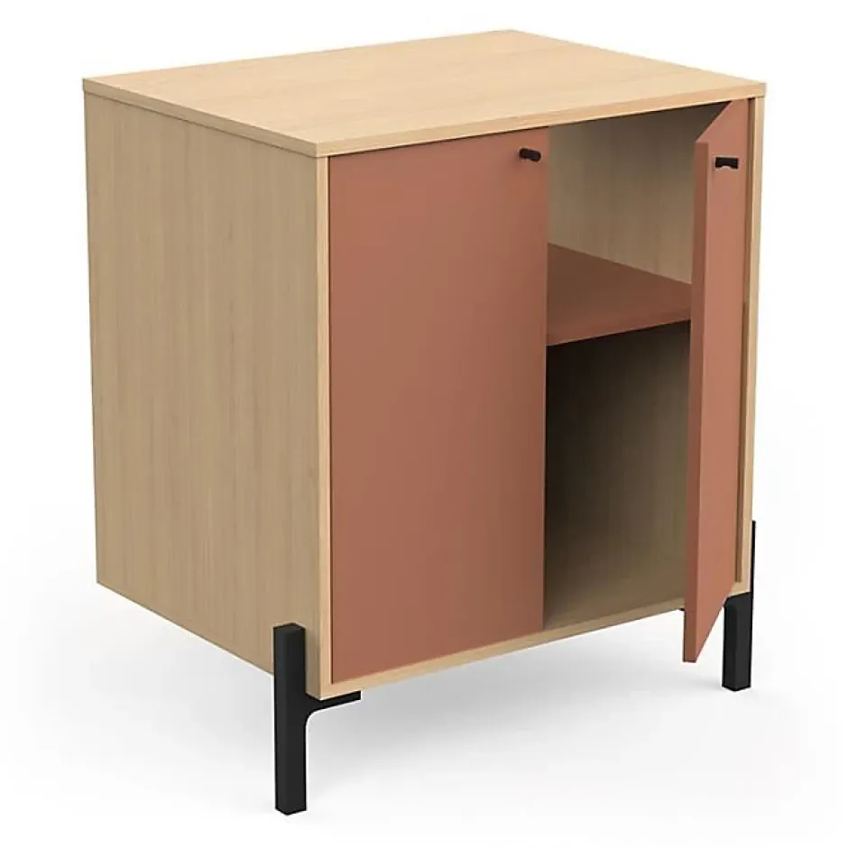 Demeyere Meuble sous lavabo 2 portes abricot Elisa - Abricot