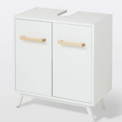 GoodHome Meuble sous lavabo à poser Ladoga L. 60 x H. 65 x P. 36 cm* Meuble De Salle De Bains Faible Profondeur|Meuble Sous Lavabo
