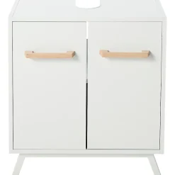GoodHome Meuble sous lavabo à poser Ladoga L. 60 x H. 65 x P. 36 cm* Meuble De Salle De Bains Faible Profondeur|Meuble Sous Lavabo