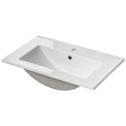 [En.Casa] Meuble sous lavabo avec vasque 60 x 57 x 39 cm chêne NEWPORT