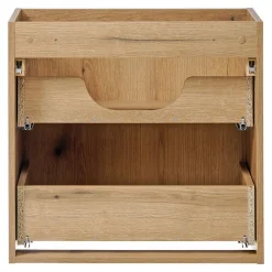 [En.Casa] Meuble sous lavabo NEWPORT avec 2 tiroirs 60 x 60 x 40 cm effet chêne noir en.casa* Meuble Sous Lavabo