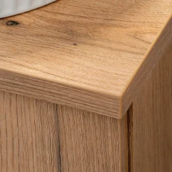 [En.Casa] Meuble sous lavabo NEWPORT 80 x 60 x 40 cm effet chêne en.casa* Meuble Sous Lavabo