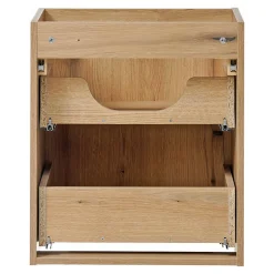 [En.Casa] Meuble sous lavabo NEWPORT avec 2 tiroirs 50 x 60 x 40 cm effet chêne en.casa