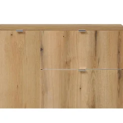 [En.Casa] Meuble sous lavabo NEWPORT 90 x 60 x 40 cm effet chêne en.casa* Meuble Sous Lavabo