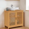 IDMarket Meuble sous lavabo salle de bain bambou BEA* Meuble Sous Lavabo