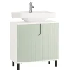 Sobuy Meuble sous Lavabo Salle de Bain, Meuble sous Vasque avec 2 Portes, , BZR139-GR* Meuble Sous Lavabo