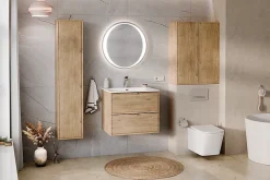 Furnidea Meuble sous lavabo suspendu TERRA CREMONA chêne cremona 60 cm