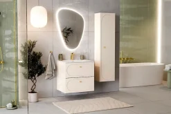 Otitec Meuble sous vasque - 60 cm - 2 tiroirs - SAND* Meuble Sous-Vasque