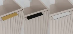 Furnidea Meuble sous vasque à 2 portes FLOW CACHEMIRE 120 cm avec 2 x l'étagères - extensions et plan* Meuble Vasque