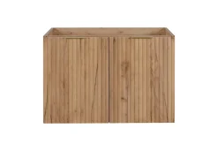 Furnidea Meuble sous vasque à 2 portes FLOW CHÊNE 120 cm avec 2 x l'étagères - extensions et plan