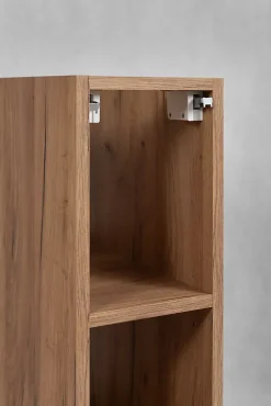 Furnidea Meuble sous vasque à 2 portes FLOW CHÊNE 120 cm avec 2 x l'étagères - extensions et plan